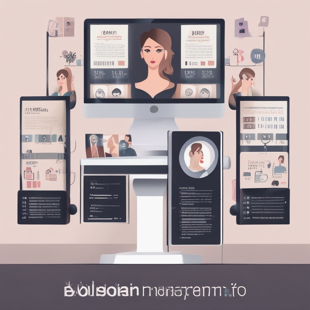 Salon management system interface